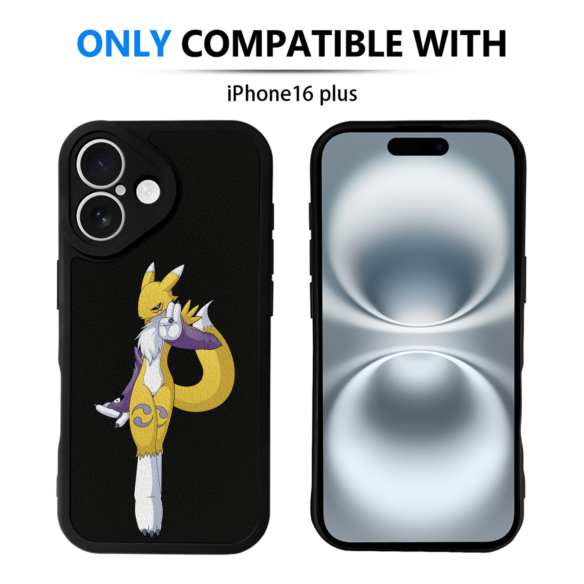 （画像用） Digimon デジタルモンスター/デジモン 【iPhone 16シリーズ対応】シリコンスマホケース（レザー調） 材質：シリコン